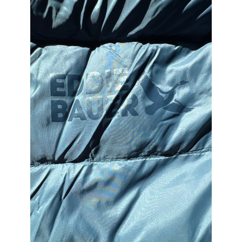 Eddie Bauer Mens Down 550 Puffer Vest Blue Size L Lightweight Insulated - Picture 5 of 7
